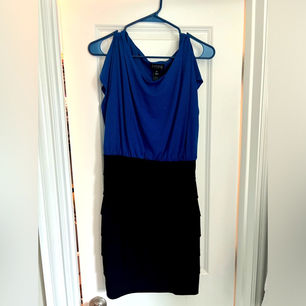 Black and Blue Cocktail dress-Enfocus Studio-12